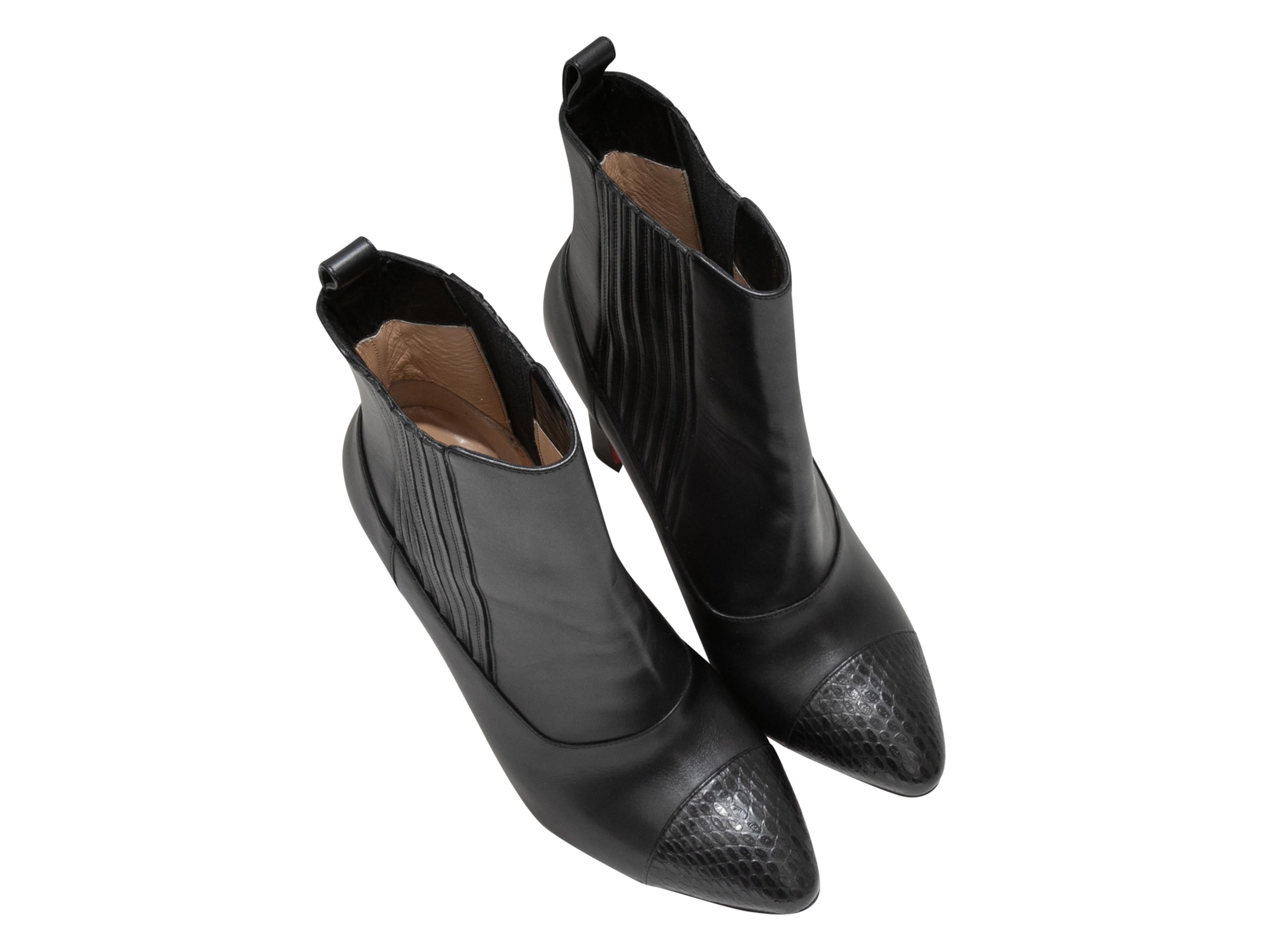 Noir Christian Louboutin - Bottines à talons pointus - Taille 38,5 en vente