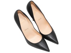 Black Christian Louboutin Pointed-Toe Pumps Size 37