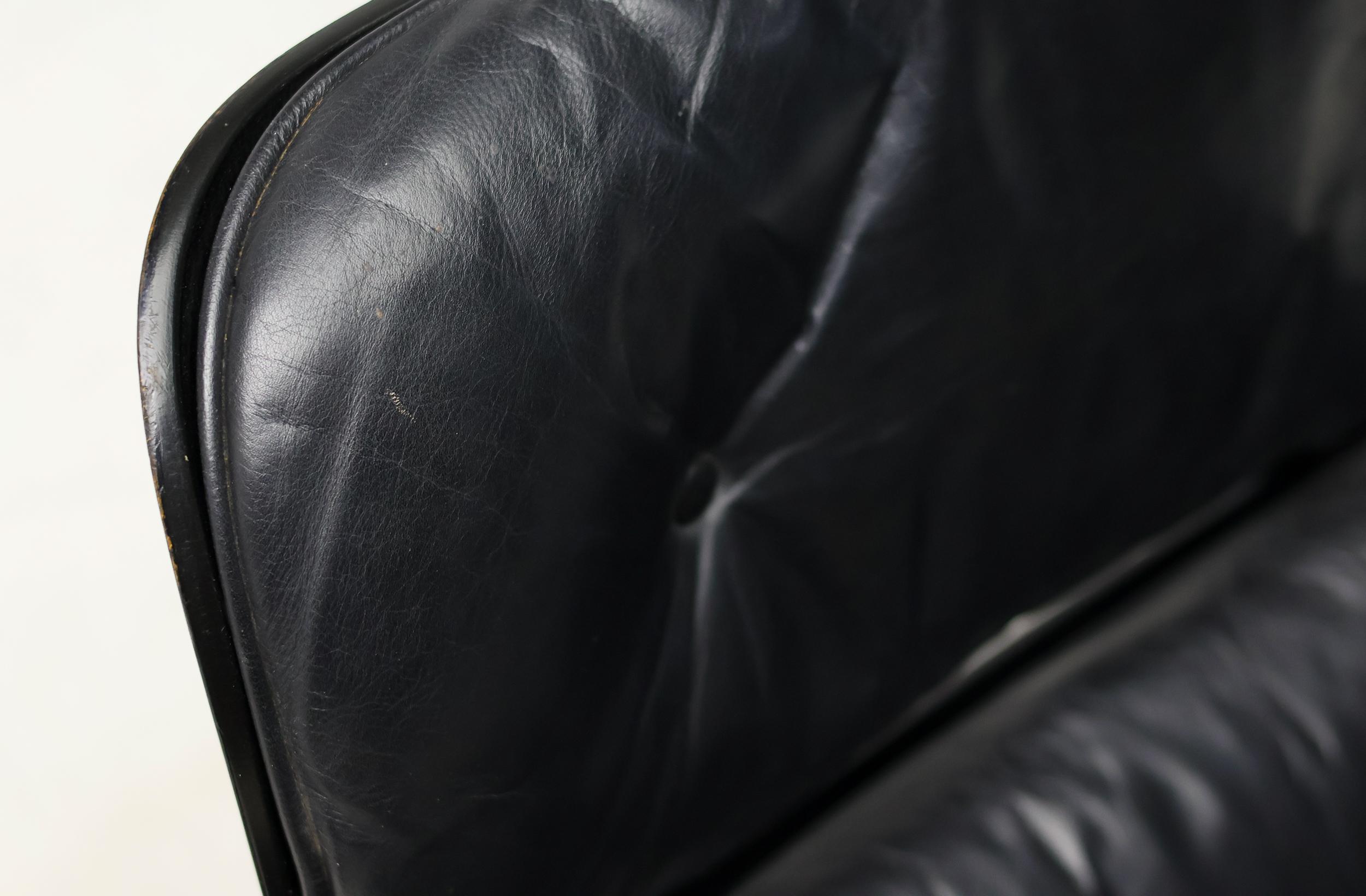 Silla Eames 670 Lounge Negra y Cromada de Herman Miller 2