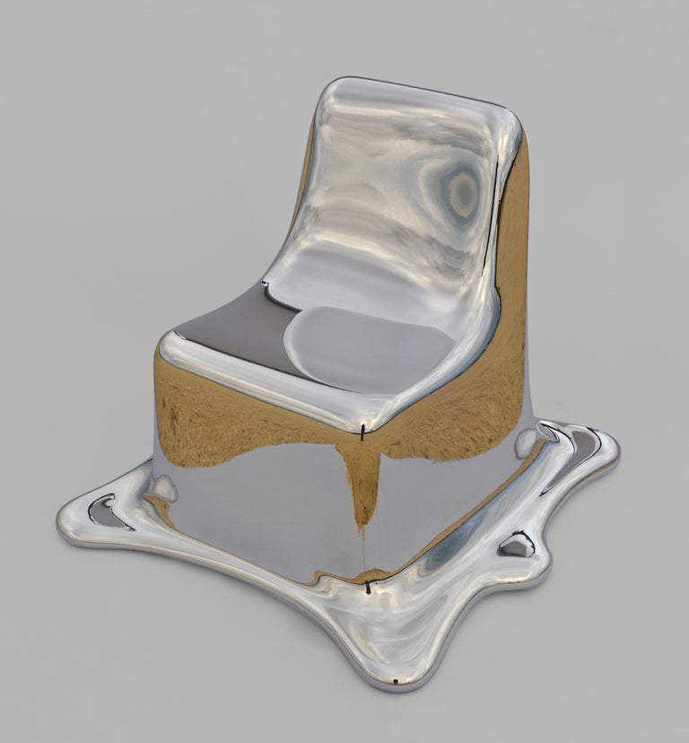 Black Chrome Melting Chair by Philipp Aduatz 5