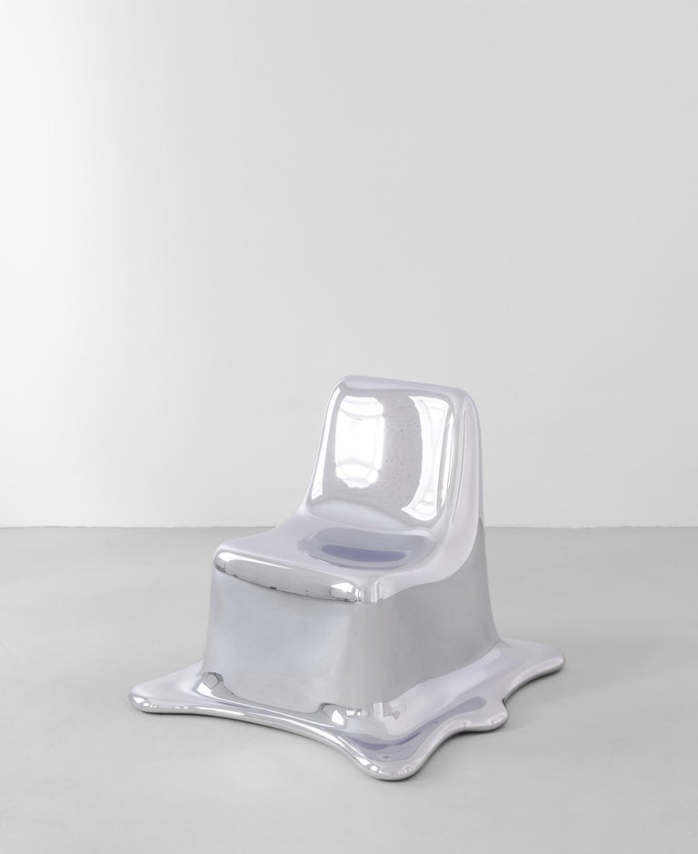 Black Chrome Melting Chair by Philipp Aduatz 8