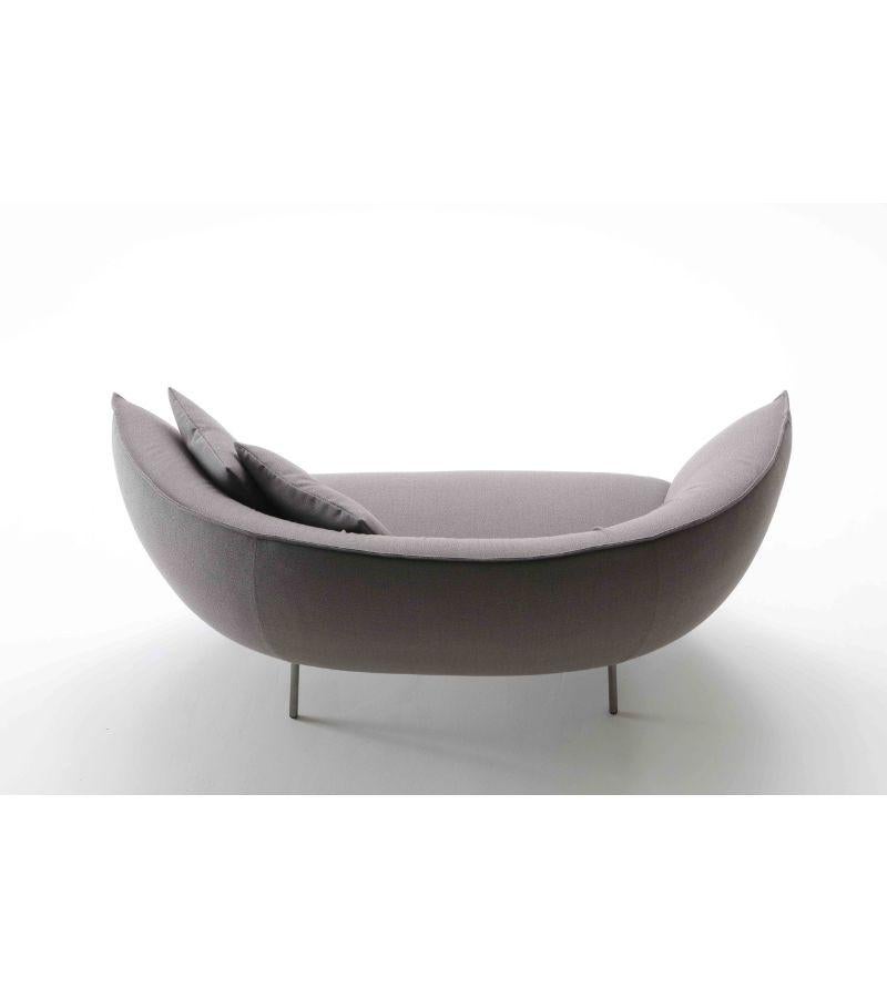 Lacquered Black Chromed YOU Sofa by Luca Nichetto For Sale