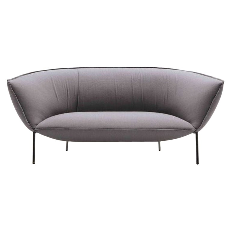 Black Chromed YOU Sofa by Luca Nichetto