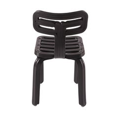 Black Chubby Chair in 3d Printed Recycled Plastic