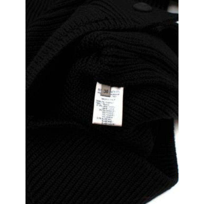 Black Chunky Knit Cardigan For Sale 6