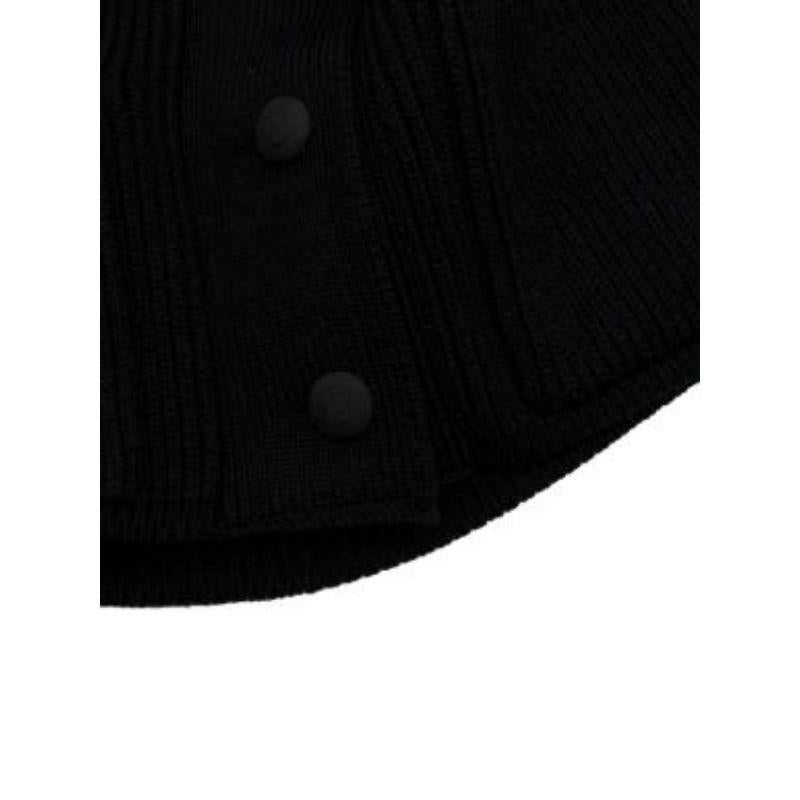 Black Chunky Knit Cardigan For Sale 3