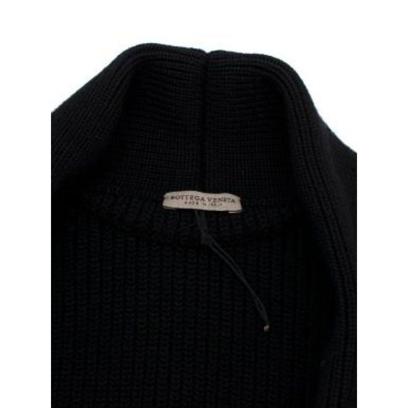 Black Chunky Knit Cardigan For Sale 5
