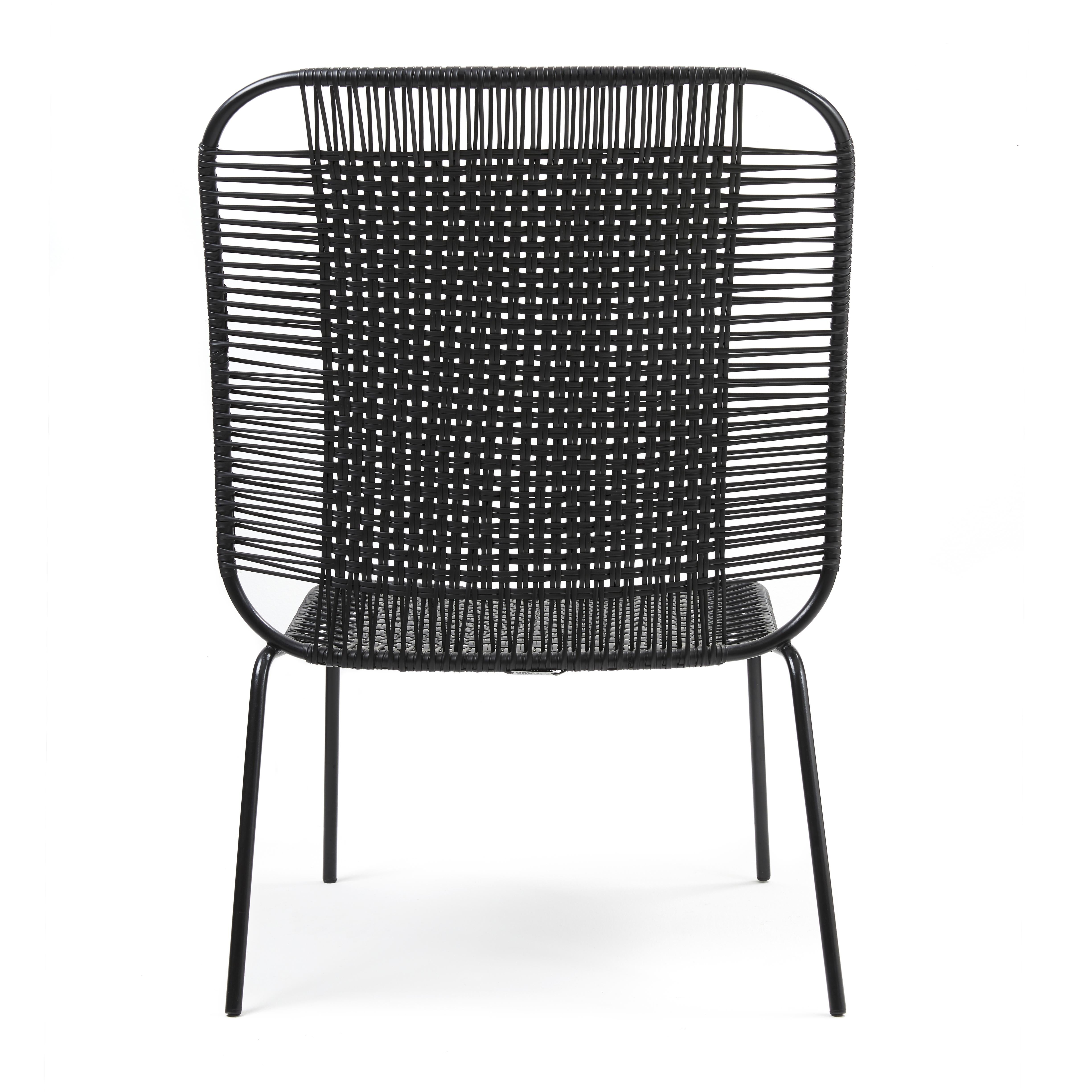 German Black Cielo Lounge High Chair by Sebastian Herkner For Sale