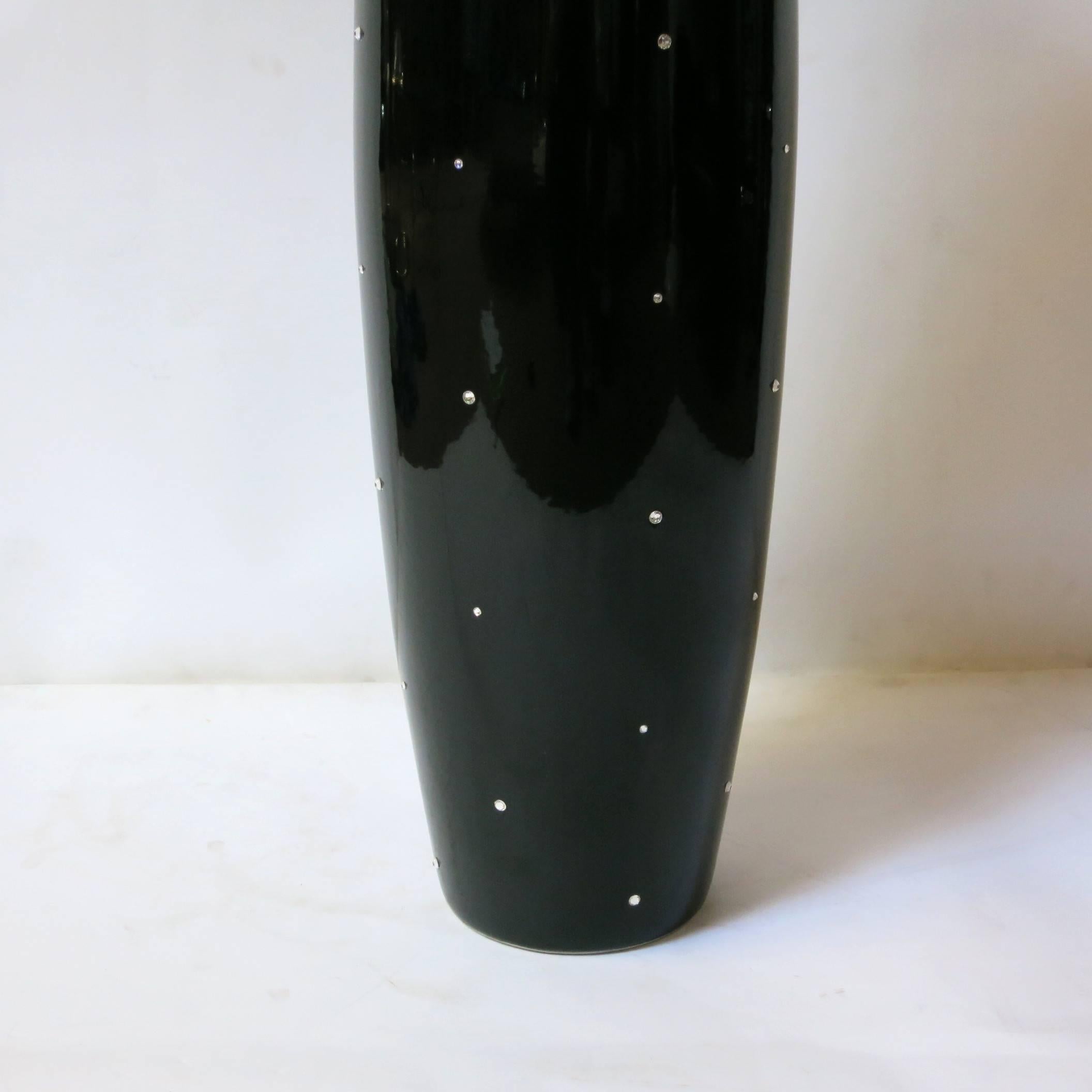 Modern Black Cigar Vase by Fabio Ltd FINAL CLEARANCE SALE 