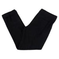 Alexander McQueen Black Silk-Blend Cigarette Pants - Size XS