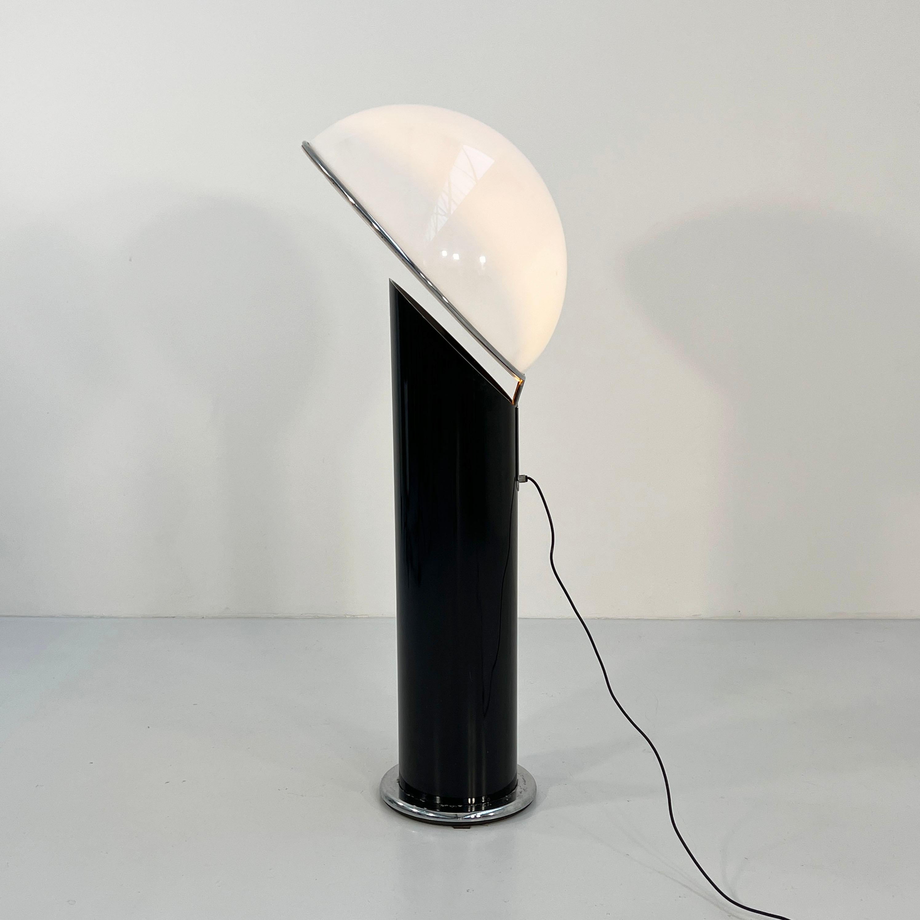 Mid-Century Modern Black Ciot Floor Lamp by Ennio Chiggio for Lumenform, 1970s