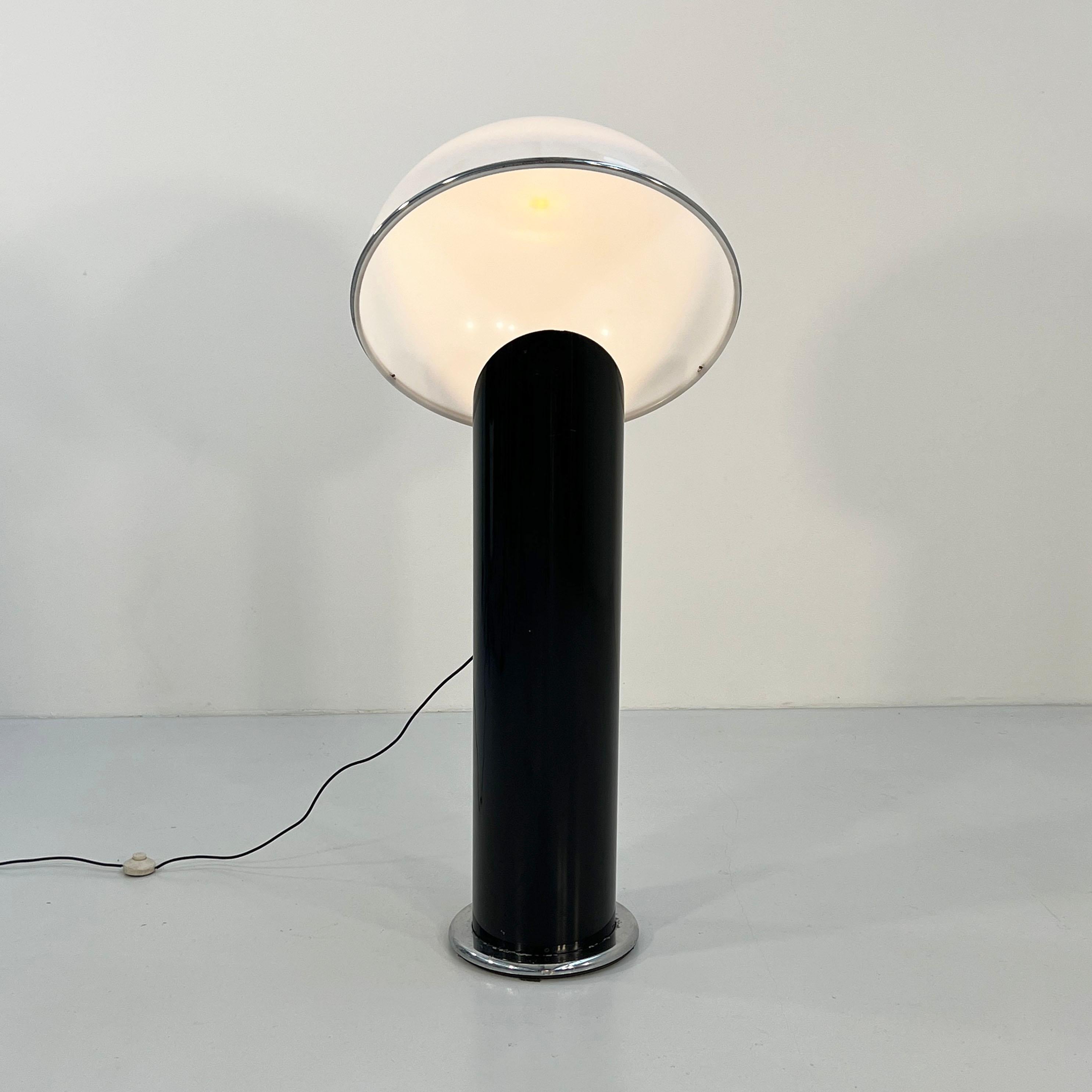 Italian Black Ciot Floor Lamp by Ennio Chiggio for Lumenform, 1970s