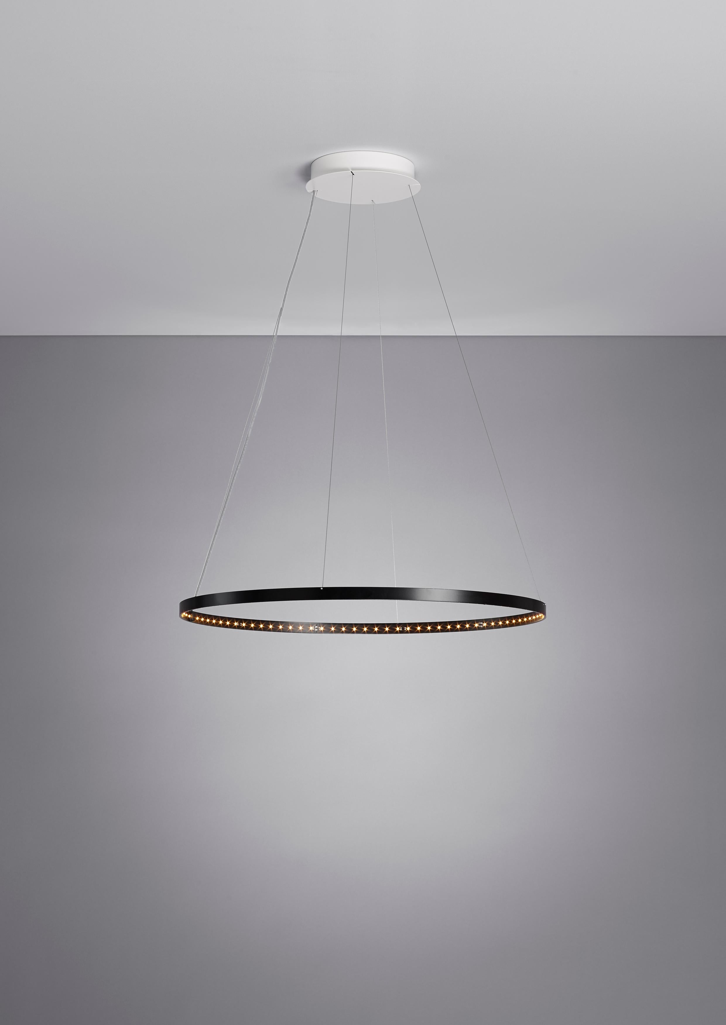 Francese Lampada a sospensione Black Circle 60 di Le Deun Luminaire in vendita