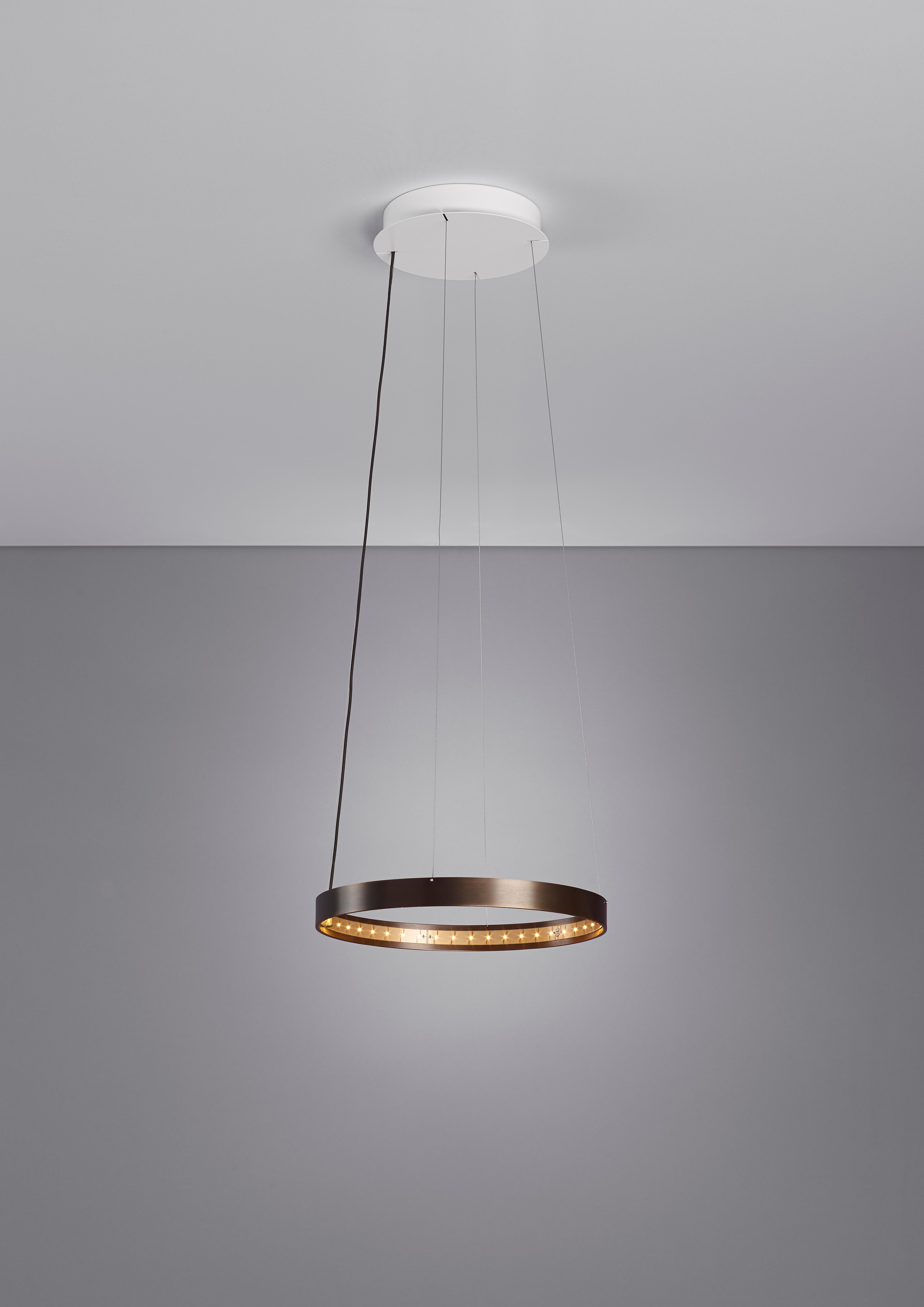 Acciaio Lampada a sospensione Black Circle 60 di Le Deun Luminaire in vendita
