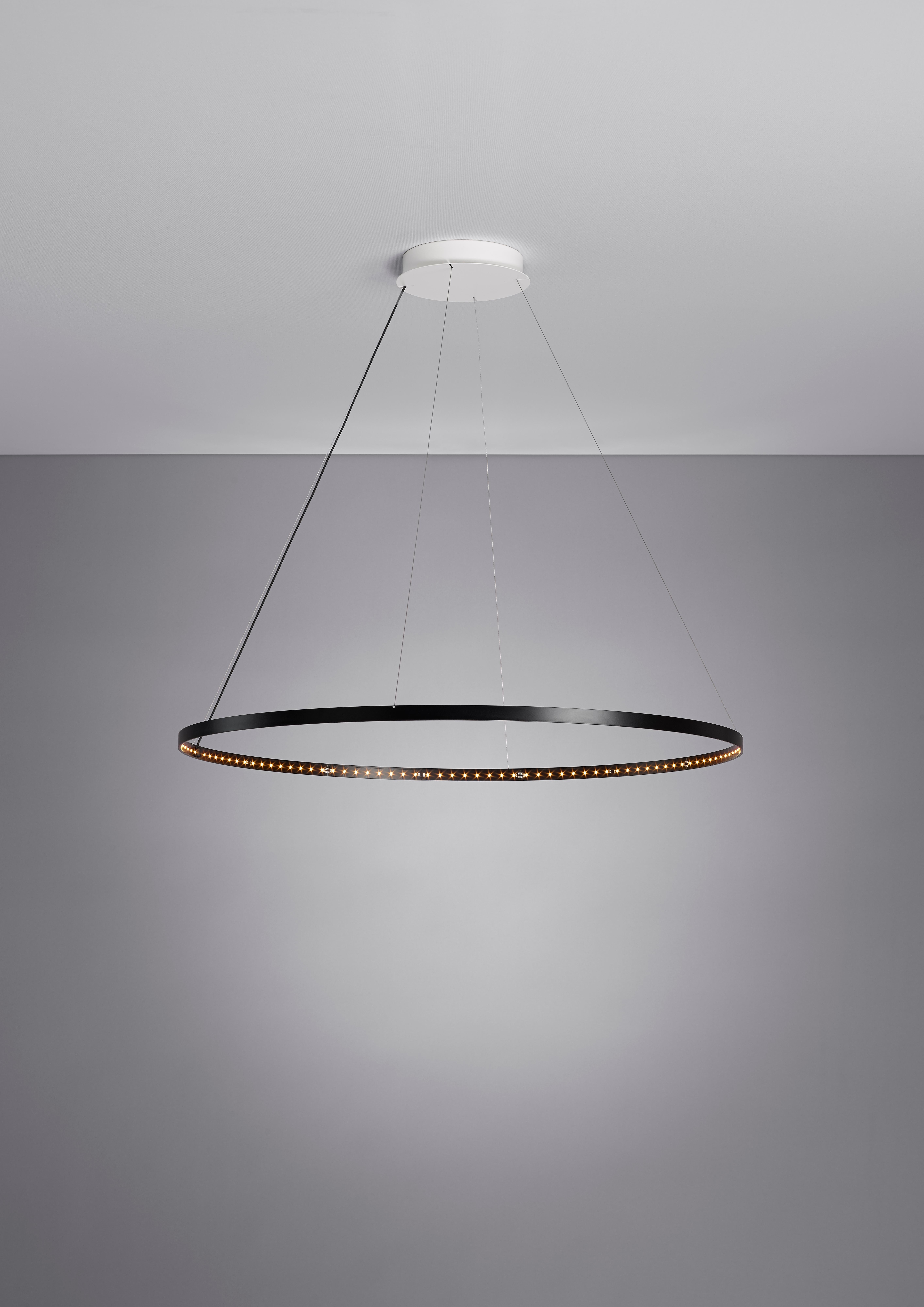 Postmoderno Lampada a sospensione Black Circle 80 di Le Deun Luminaire in vendita