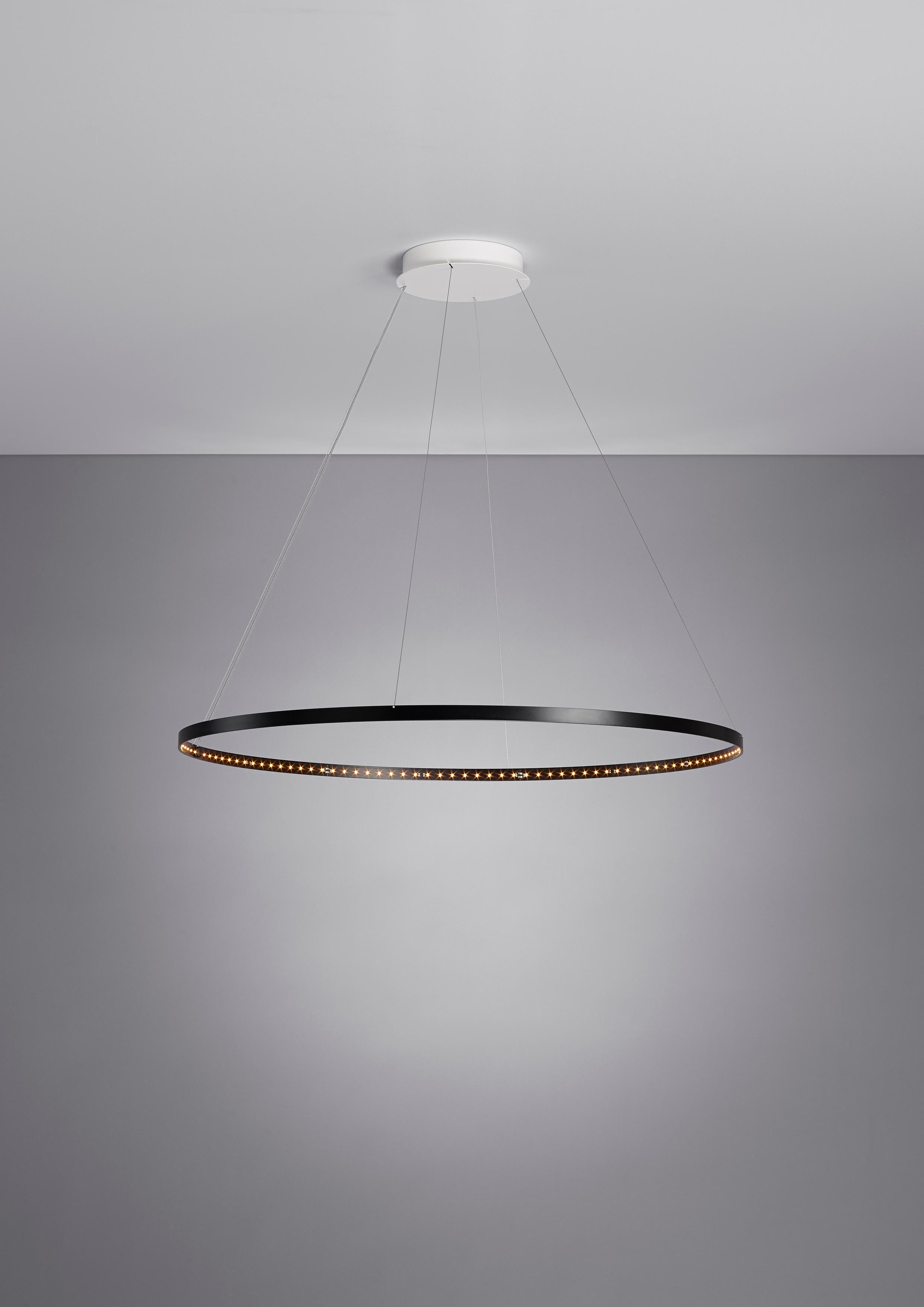Francese Lampada a sospensione Black Circle 80 di Le Deun Luminaire in vendita