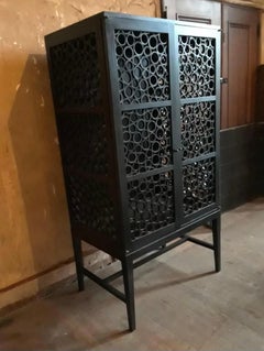 Black Circle Pattern Cabinet