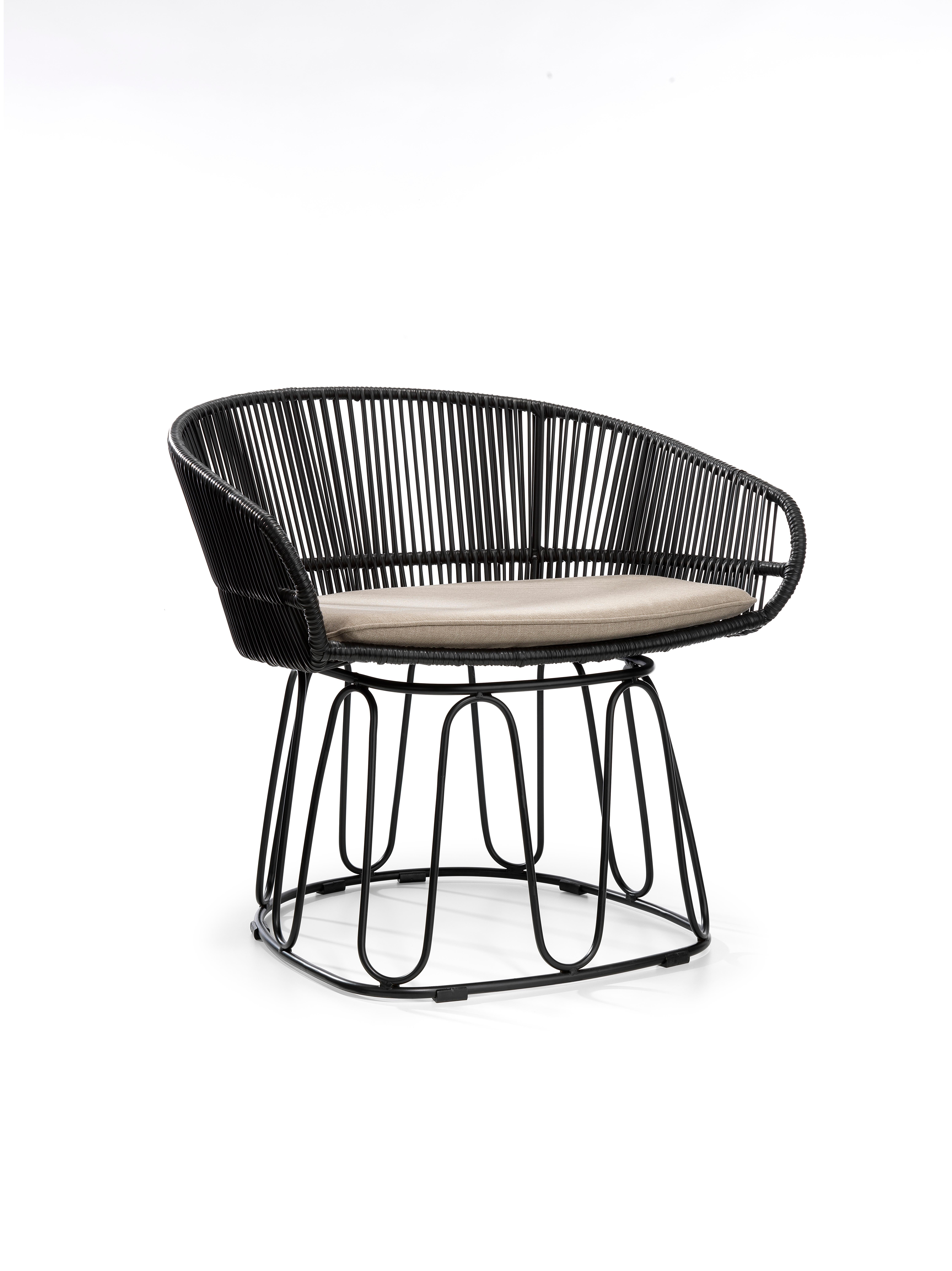 Modern Black Circo Lounge Chair by Sebastian Herkner
