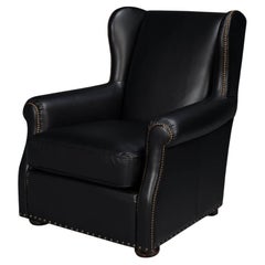 Fauteuil en cuir Classic Leather noir