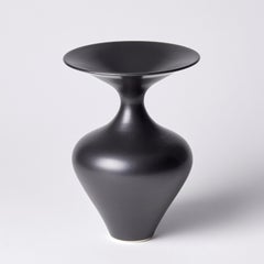 Black Classic Vase, a Unique Black / Ebony Porcelain Vase by Vivienne Foley