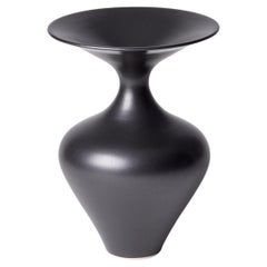 Black Classic Vase, a Unique Black / Ebony Porcelain Vase by Vivienne Foley