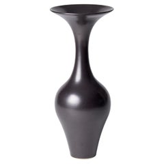 Black Classic Vase I, a unique black / ebony porcelain vase by Vivienne Foley