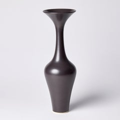 Black Classic Vase III, a unique black / ebony porcelain vase by Vivienne Foley