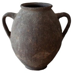Black Clay 19th Century Retro Greek Ceramic Pot