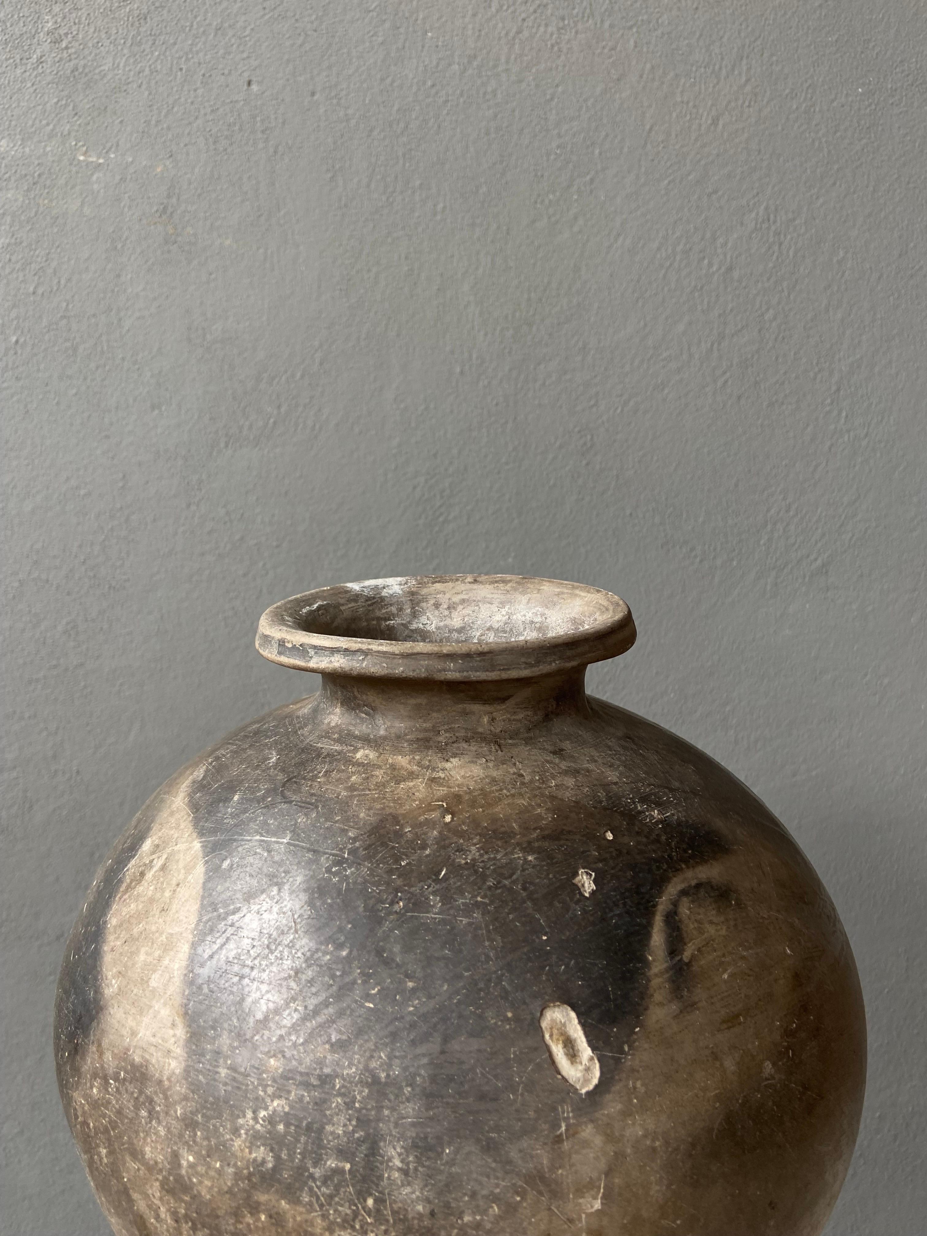 Country Black Clay Ceramic Mezcal Jar From Oaxaca, Mexico, 1950´s