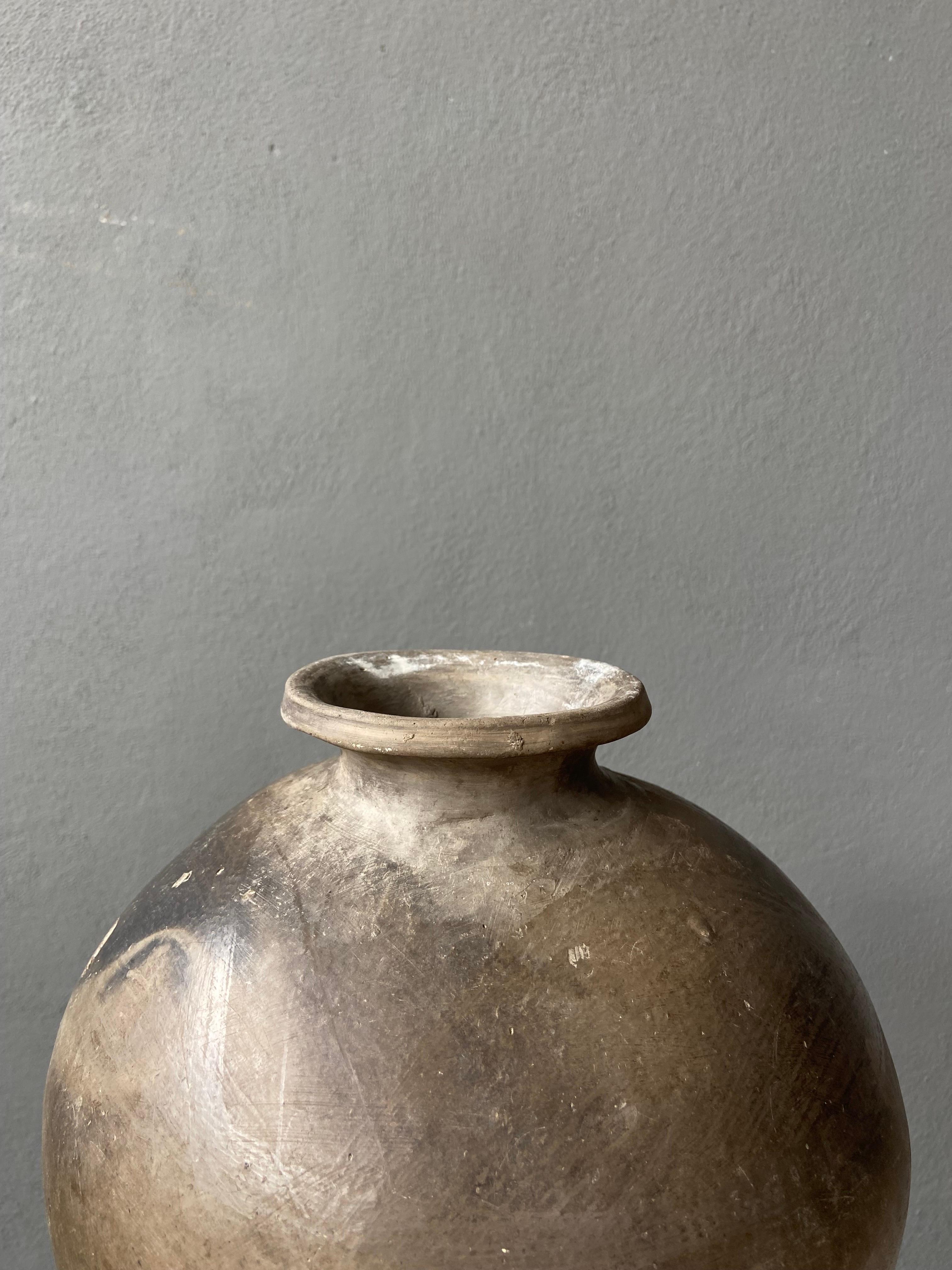 Fired Black Clay Ceramic Mezcal Jar From Oaxaca, Mexico, 1950´s