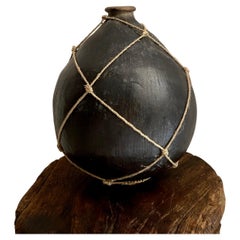Vintage Black Clay Ceramic Mezcal Jug from Oaxaca, Circa 1960´s