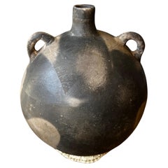 Black Clay Mezcal Jug From Coyotepec, Oaxaca, Circa 1950´s