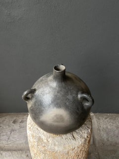 Black Clay Pulque Jug From Mexico, Circa 1950´s