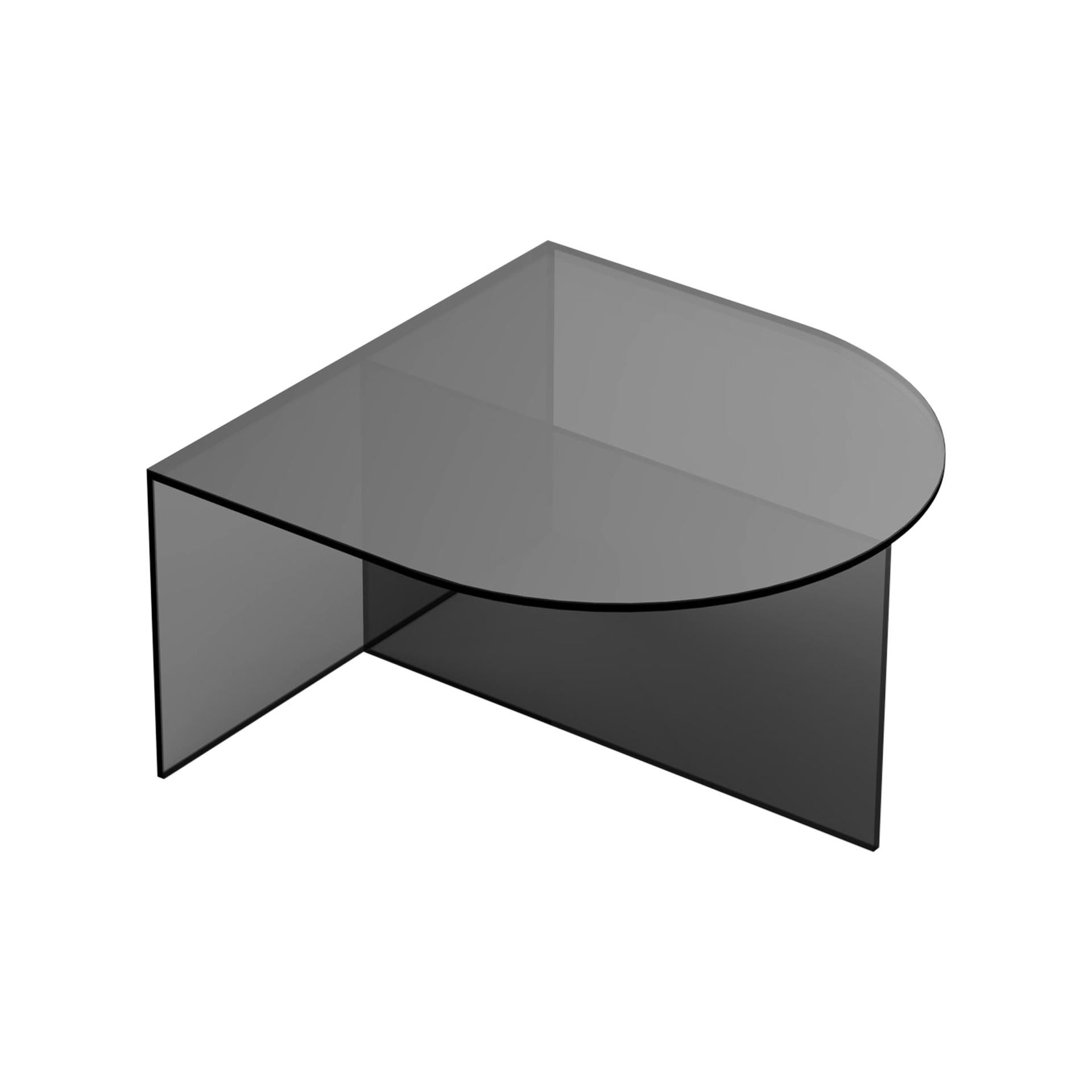 Black Clear Glass "Fifty Oblong" Coffee Table, Sebastian Scherer For ...