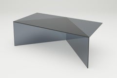 Black Clear Glass Poly Oblong Coffe Table by Sebastian Scherer