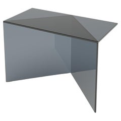 Black Clear Glass Poly Square Coffe Table by Sebastian Scherer