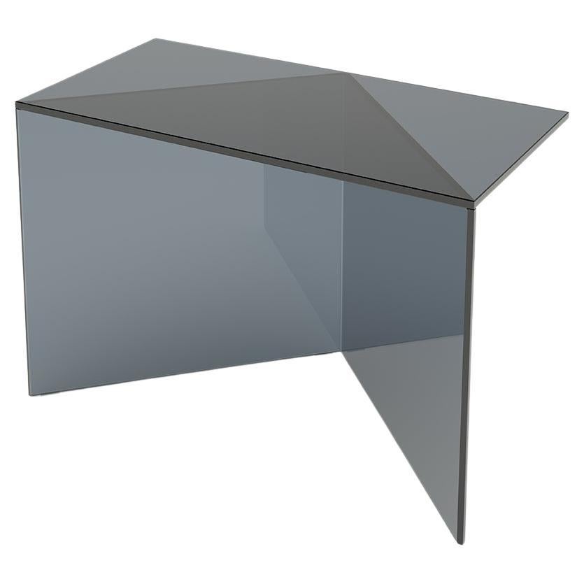 Black Clear Glass Poly Square Coffe Table by Sebastian Scherer For Sale