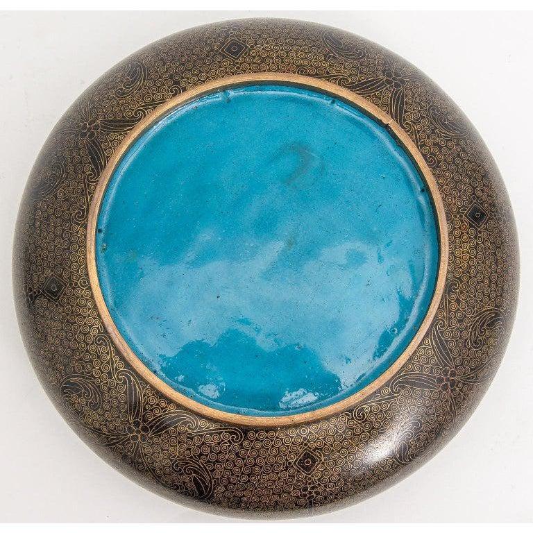 Schwarze Cloisonné-Zensor-Schale (Chinesisch)