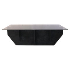 Black Coal Coffee Table, OSB and a Smoked Glass, Furniture by Arthur Bitsch
