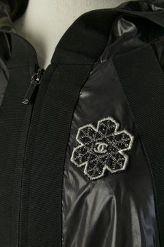 Black  coat with hood CHANEL New with tag