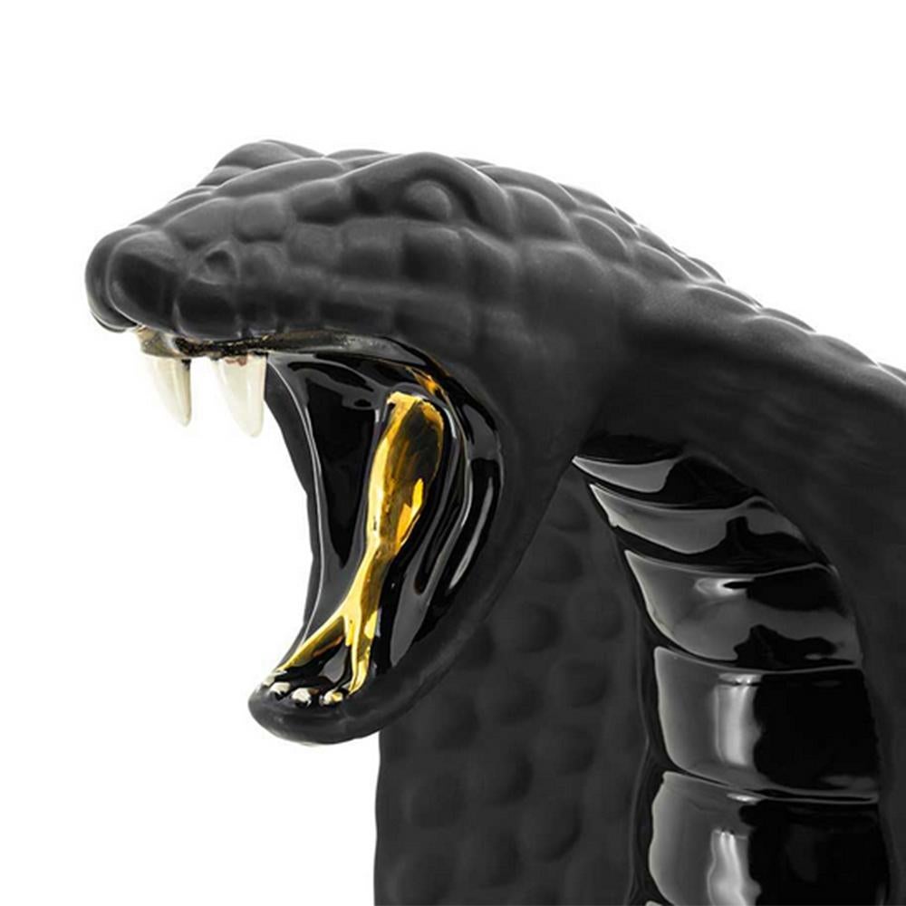 italien Sculpture du Cobra noir en vente