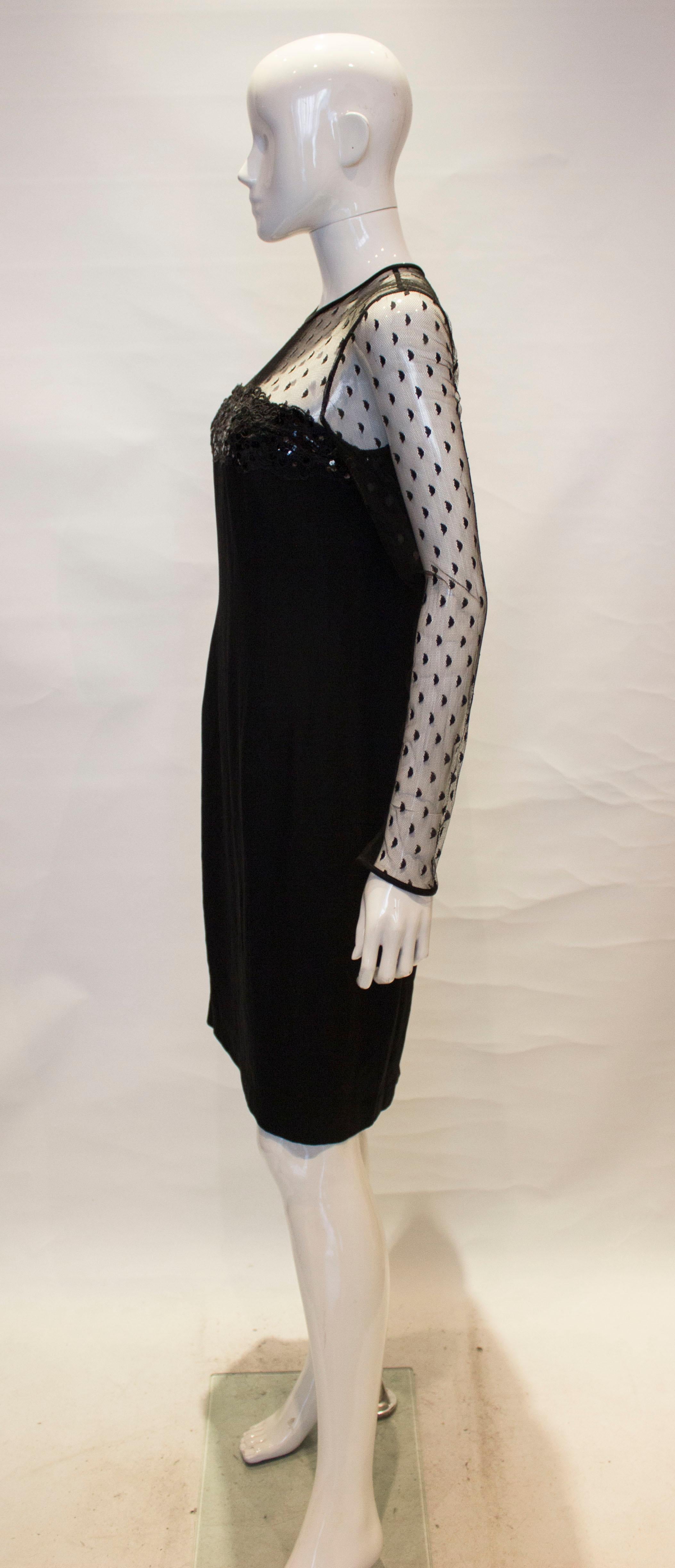Black Cocktail dress by Adrienne Vittadini In Good Condition For Sale In London, GB