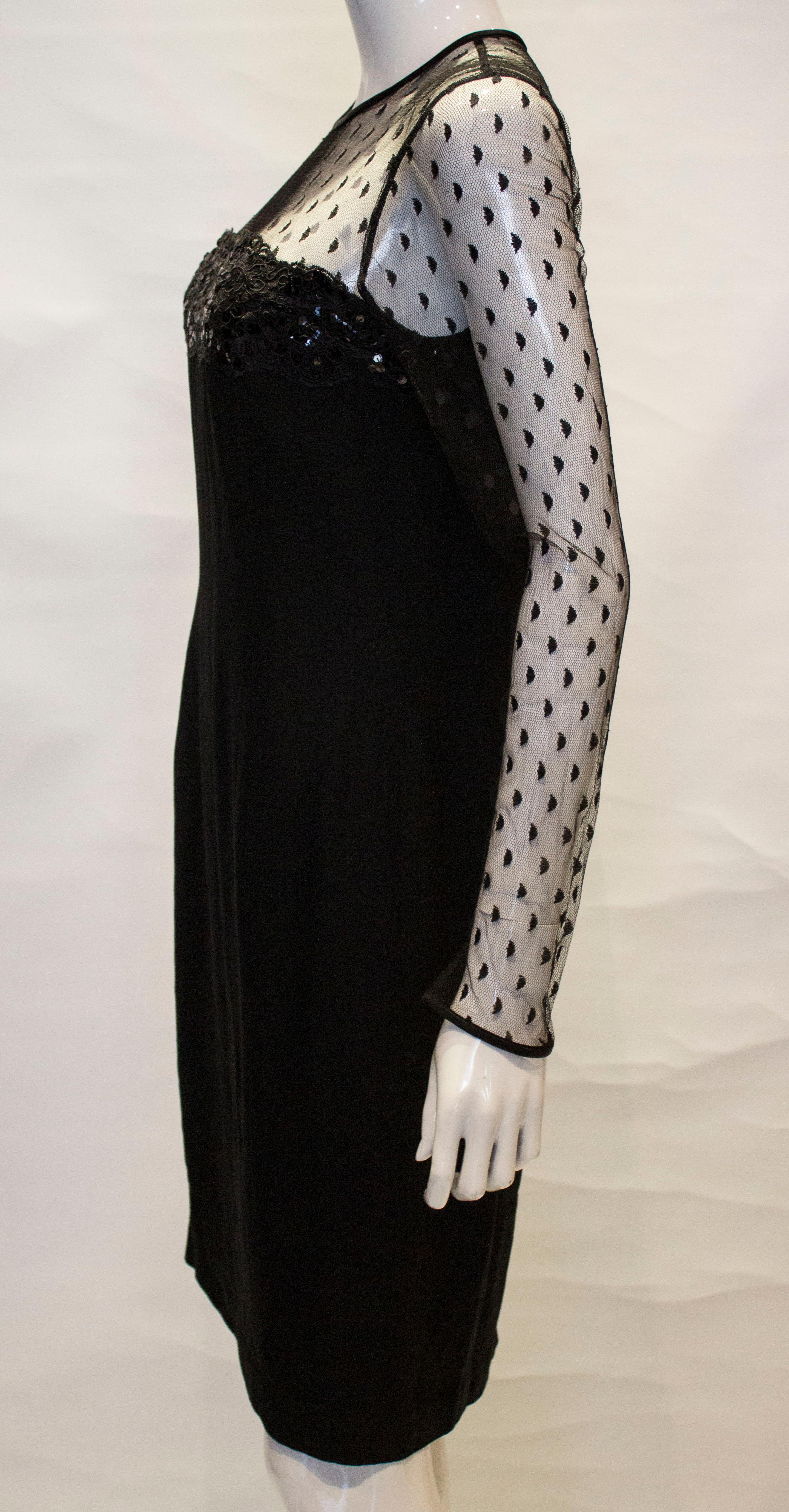 Women's Black Cocktail dress by Adrienne Vittadini For Sale