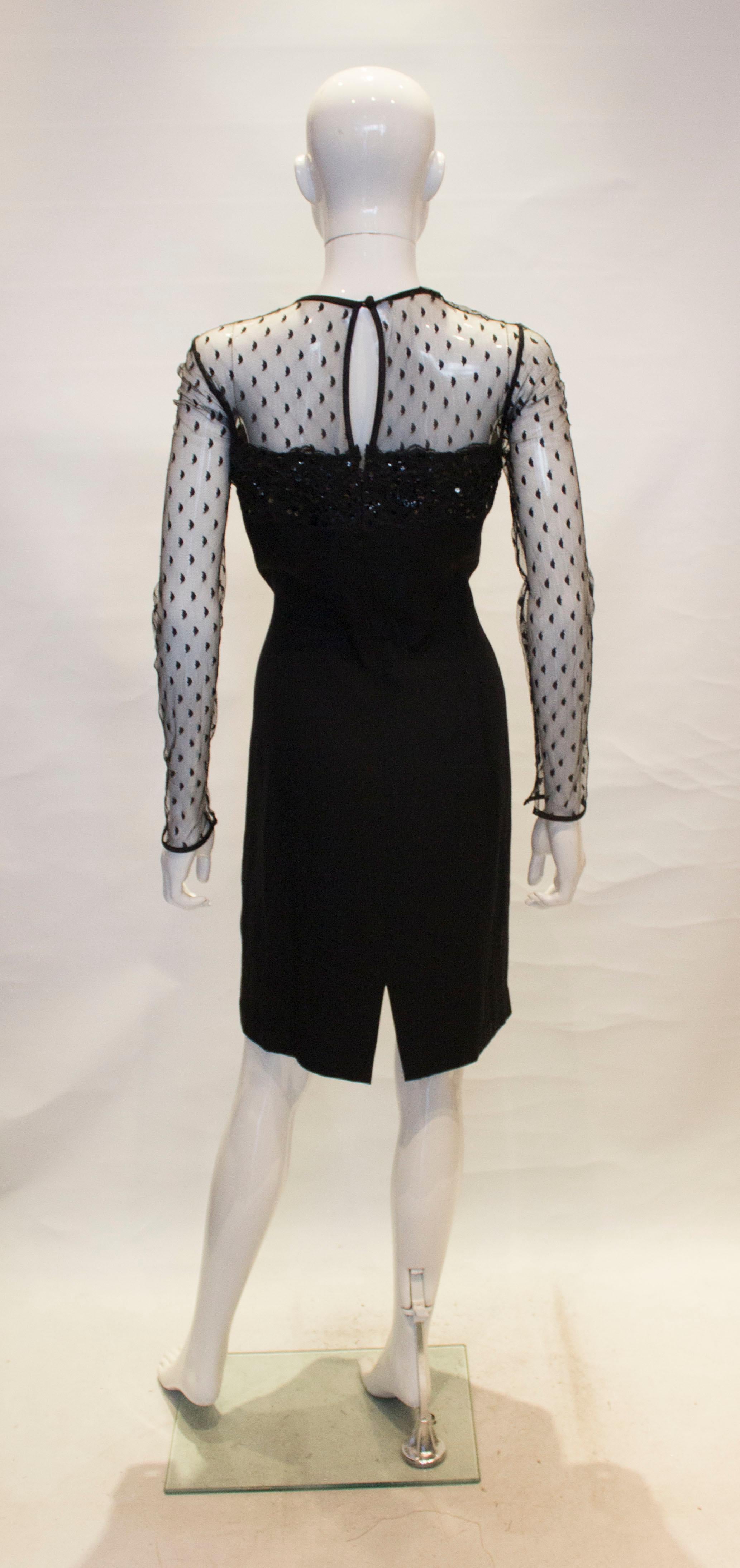 Black Cocktail dress by Adrienne Vittadini For Sale 1