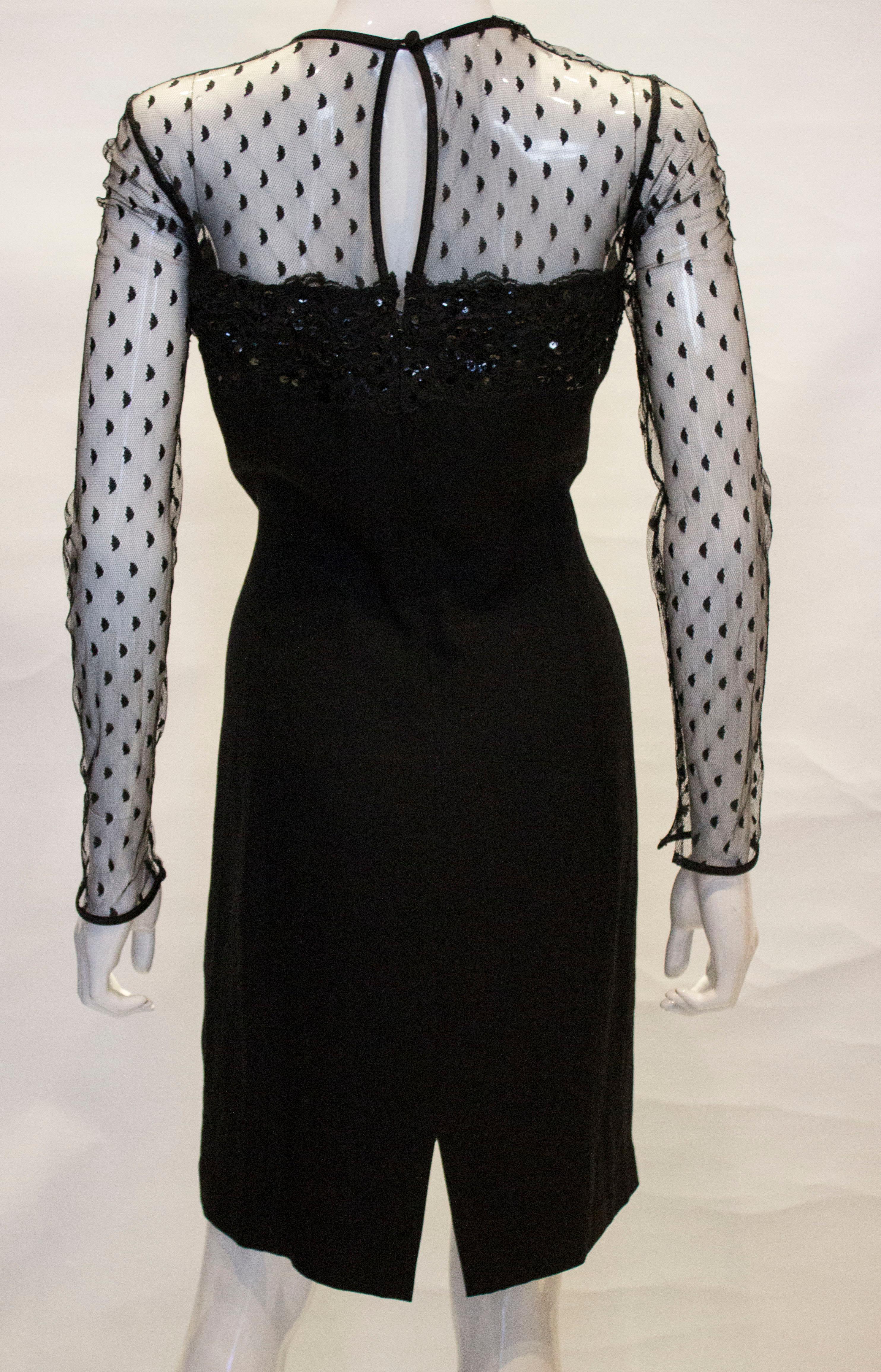 Black Cocktail dress by Adrienne Vittadini For Sale 2
