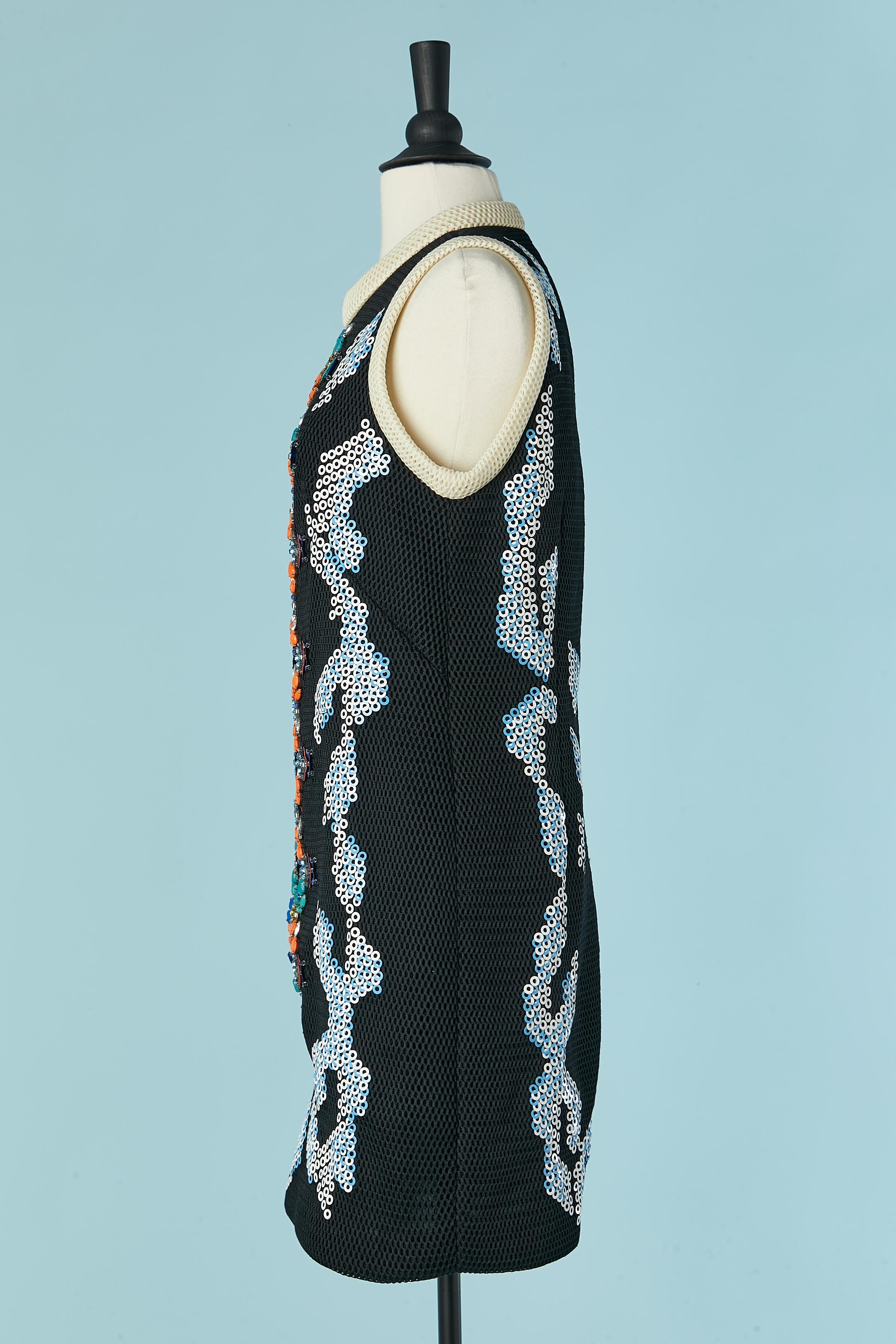 Vestido de cóctel negro con abalorios y adornos de lentejuelas Peter Pilotto en venta 1