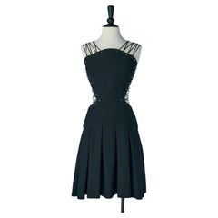 Robe de cocktail noire avec cordon noir VERSUS VERSACE