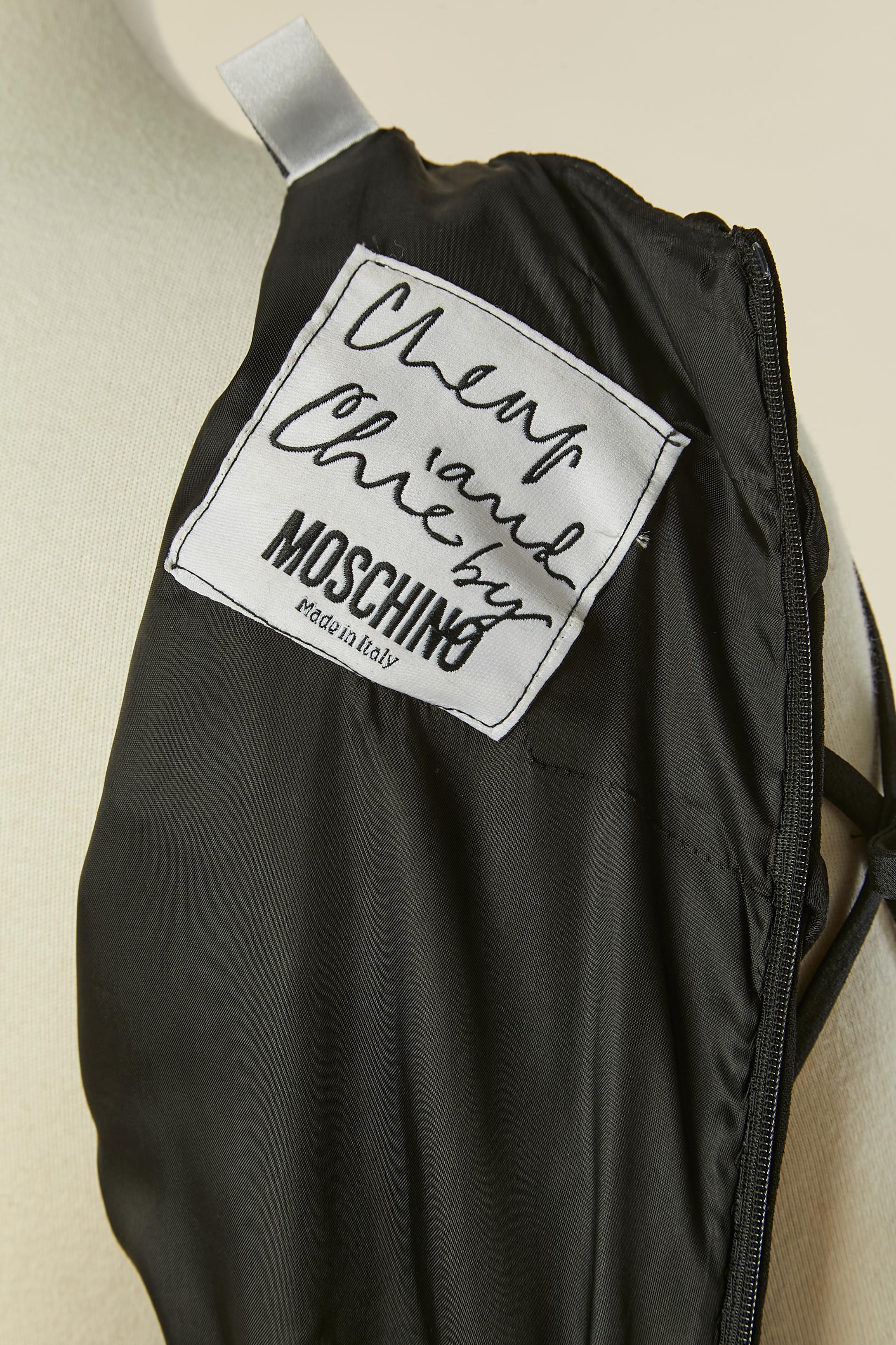 Robe de cocktail noire avec nœud MOSCHINO CHEAP & CHIC en vente 2