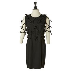 Black cocktail dress with bow MOSCHINO CHEAP & CHIC