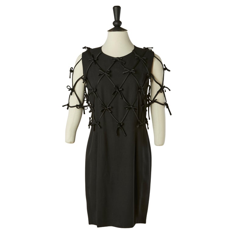 moschino cocktail dress Black cocktail dress with bow MOSCHINO CHEAP and CHIC For Sale at 1stDibs